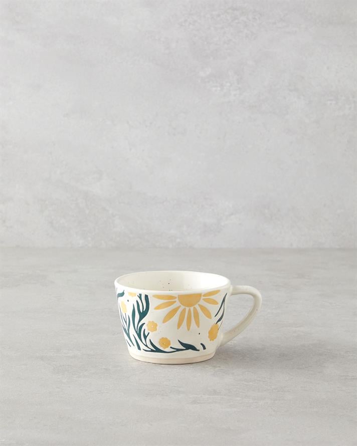 Sun Light Stoneware Kupa 220 ml Sarı-Yeşil