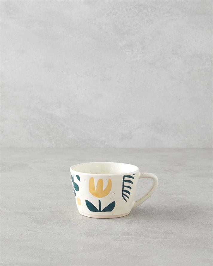 Sun Time Stoneware Kupa 220 ml Sarı-Yeşil