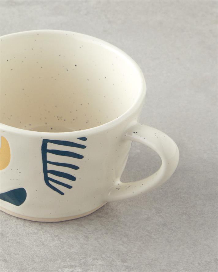 Sun Time Stoneware Kupa 220 ml Sarı-Yeşil