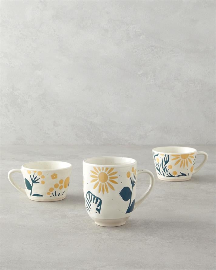 Sun Time Stoneware Kupa 200 ml Sarı-Yeşil