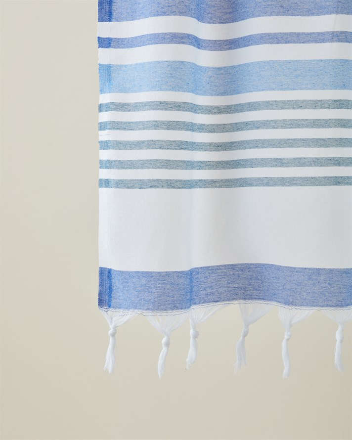 Sunjoy Rejenere Çizgili Peştamal 80x150 cm Lacivert-Yeşil