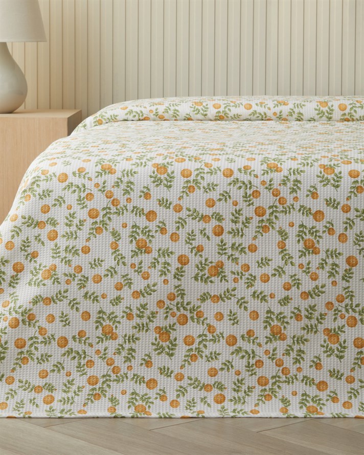 Sunleaf Çift Kişilik Pike 200x220 cm Sarı