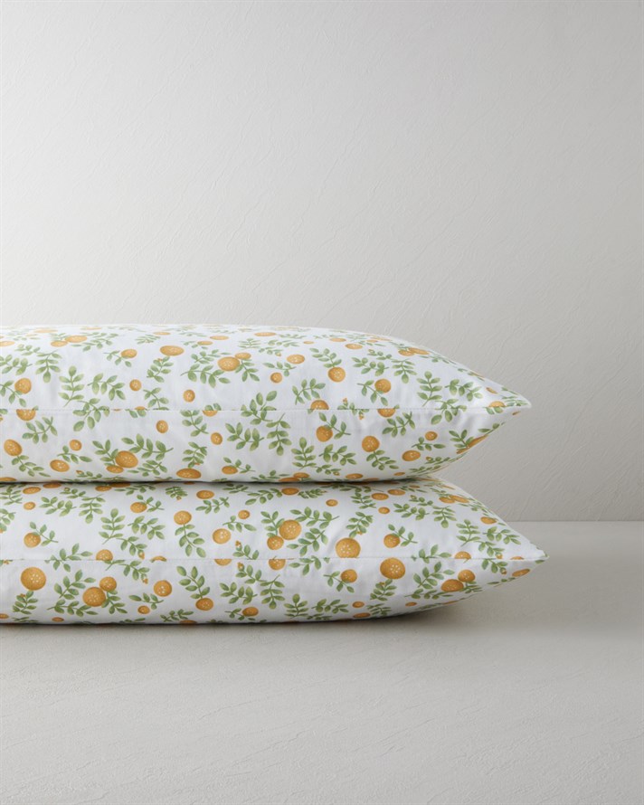 Sunleaf Kolay Ütülenir 2li Yastık Kılıfı 50x70 cm Sarı-Yeşil