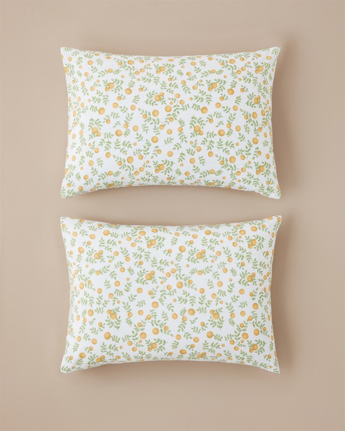 Sunleaf Kolay Ütülenir 2li Yastık Kılıfı 50x70 cm Sarı-Yeşil