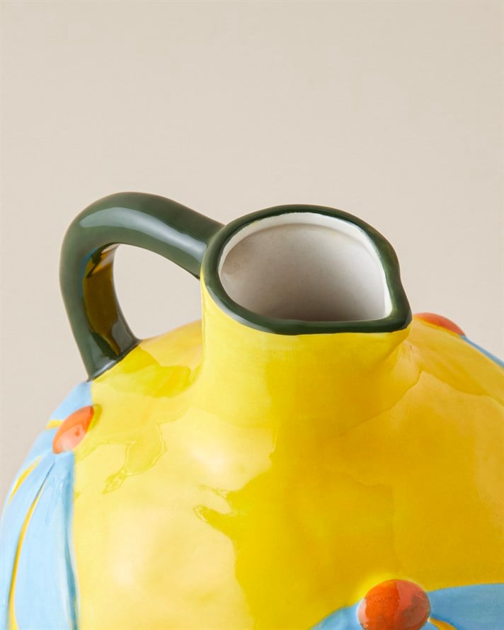 Sunline Stoneware Vazo 21 cm Sarı