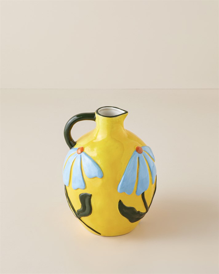 Sunline Stoneware Vazo 21 cm Sarı