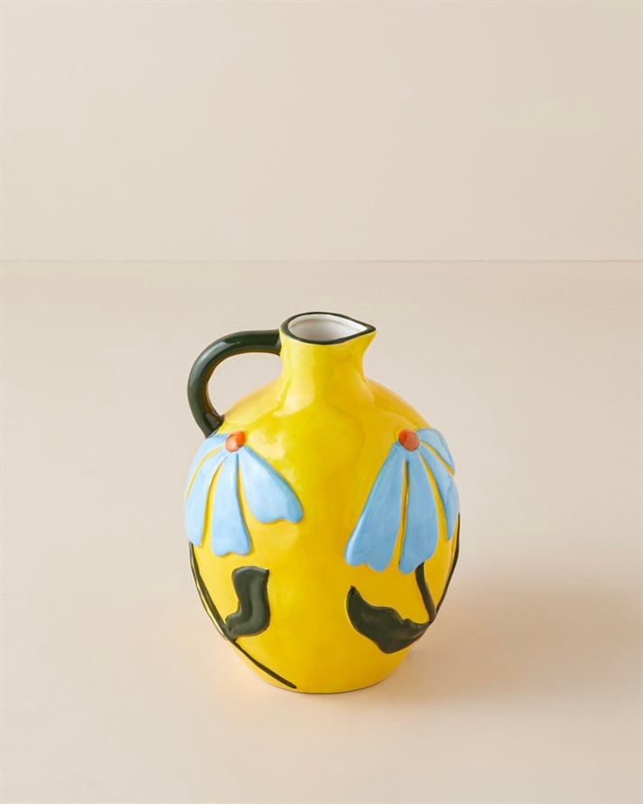 Sunline Stoneware Vazo 21 cm Sarı