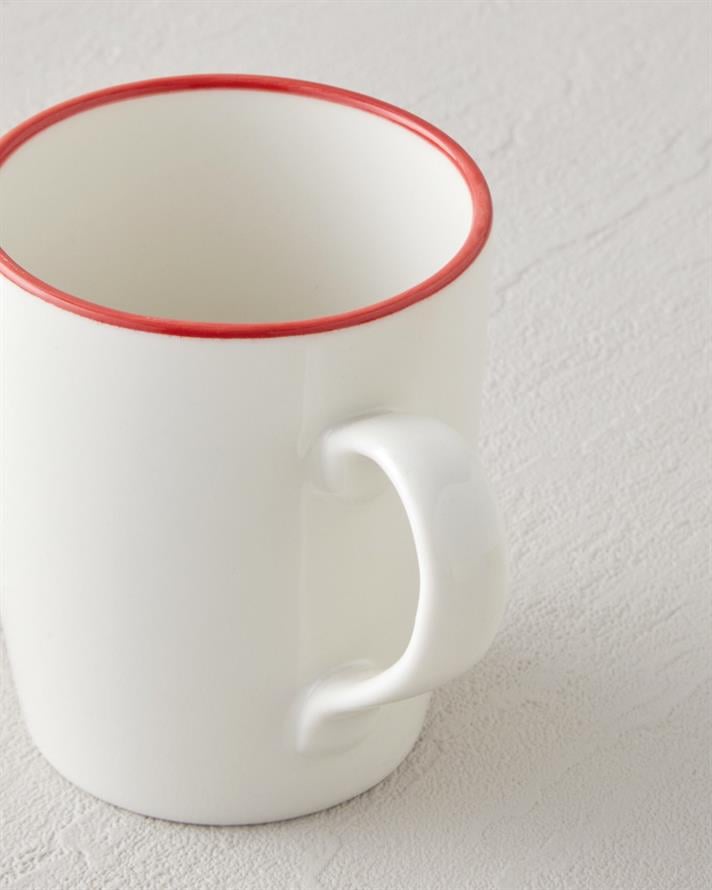 Sway Bone Porselen 2li Kupa 290 ml Kırmızı