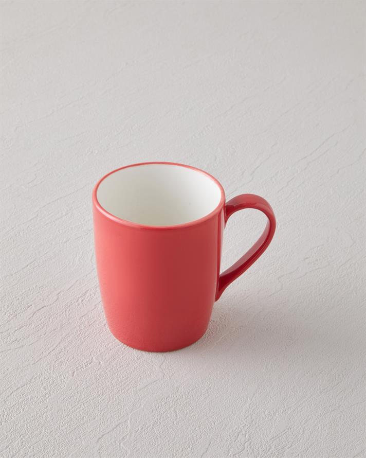 Sway Bone Porselen 2li Kupa 290 ml Kırmızı