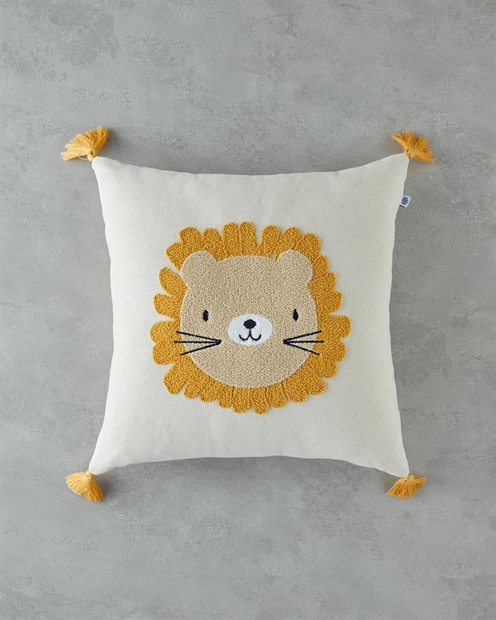 Sweet Cat Bebe Dekoratif Kırlent 45x45 cm Ekru