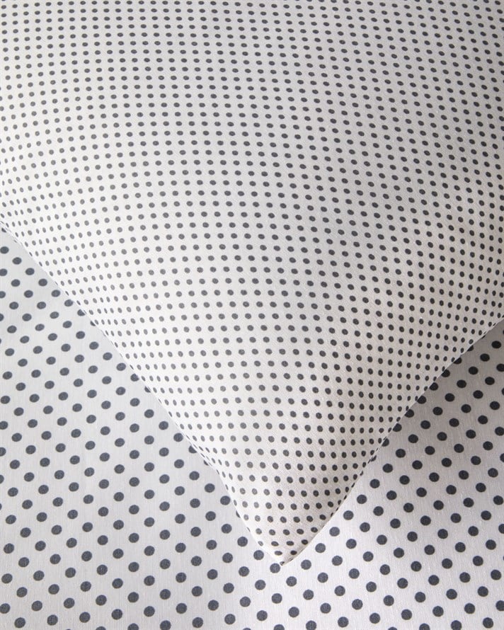 Sweet Dots Kolay Ütülenir Çarşaflı Çift Kişilik Nevresim Takımı 200x220 cm Koyu Gri