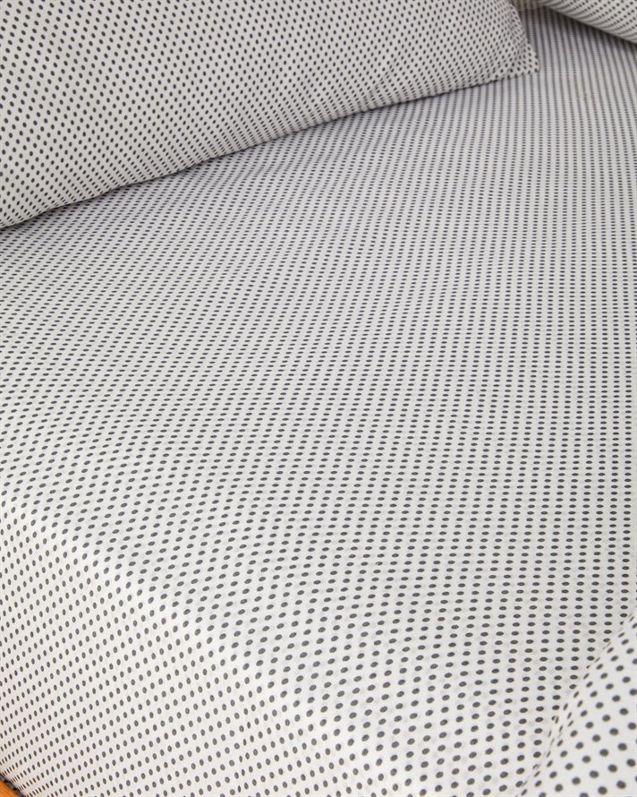 Sweet Dots Kolay Ütülenir Tek Kişilik Çarşaflı Nevresim Takımı 160x220 cm Koyu Gri