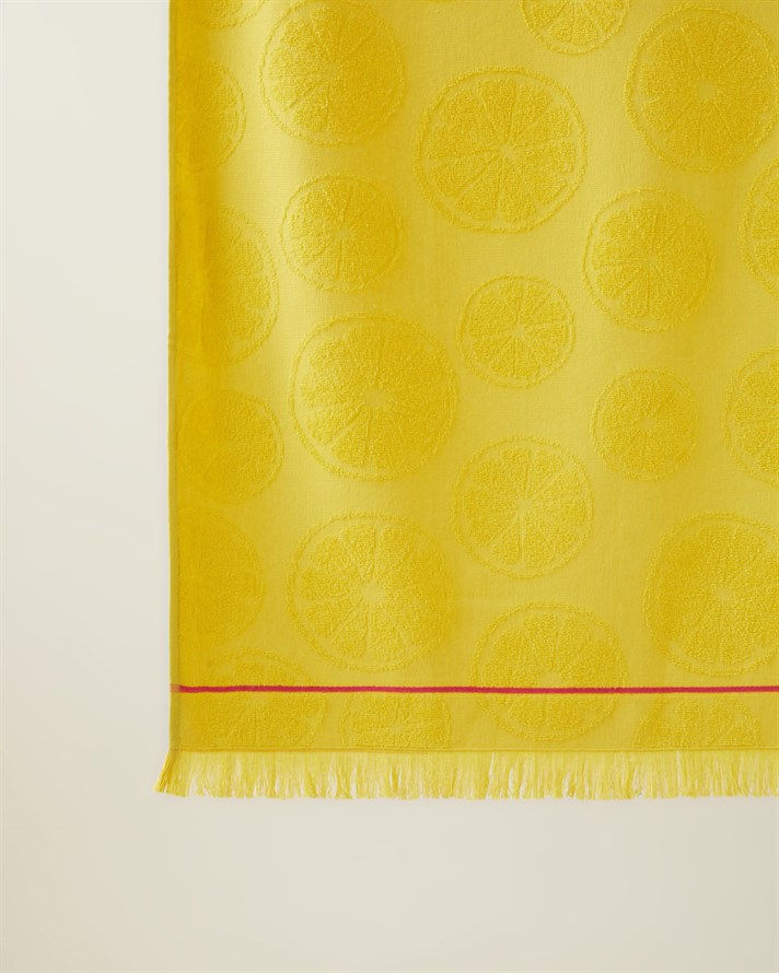 Sweet Lemon Pamuk Plaj Havlusu 70x140 cm Sarı