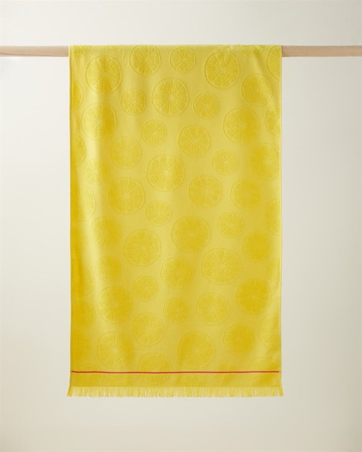 Sweet Lemon Pamuk Plaj Havlusu 70x140 cm Sarı