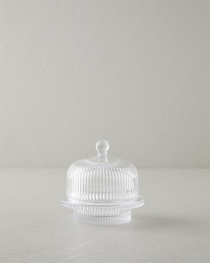 Sweet Lines Cam Şekerlik 11,5x7,5x11,5 cm Şeffaf