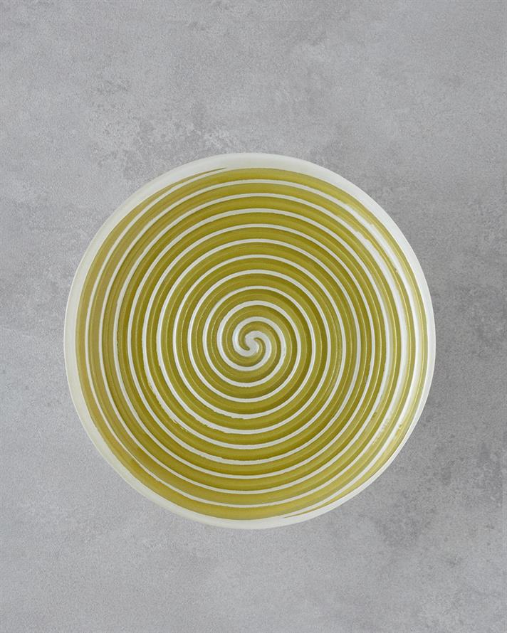 Swirly Cam Kek Standı 21 cm Yeşil