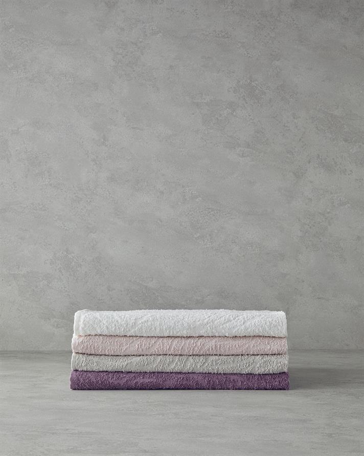 Sylvia Pamuklu Jakarlı 4’lü Yüz Havlusu Seti 50x80 cm Beyaz-Taş-Pembe-Koyu Mor