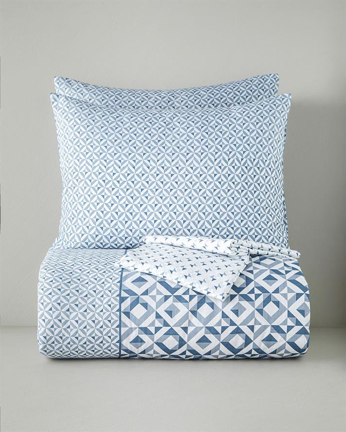 Symetra Kolay Ütülenir Çarşaflı Çift Kişilik Nevresim Takımı 200x220 cm Mavi