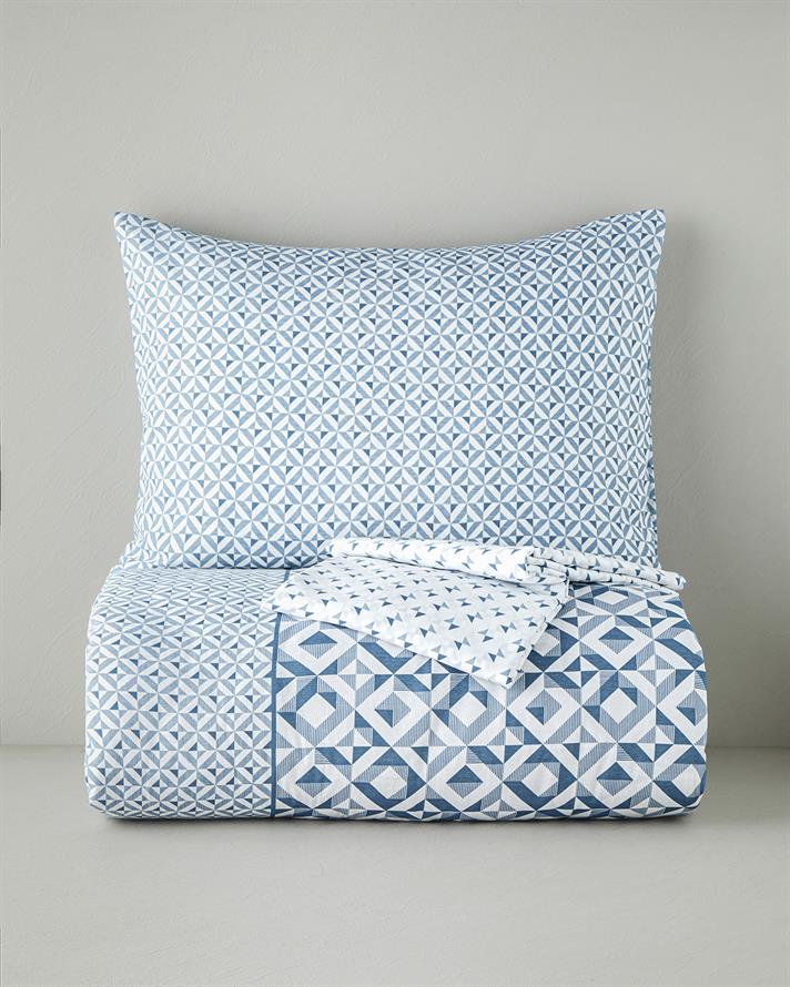 Symetra Kolay Ütülenir Çarşaflı Tek Kişilik Nevresim Takımı 160x220 cm Mavi