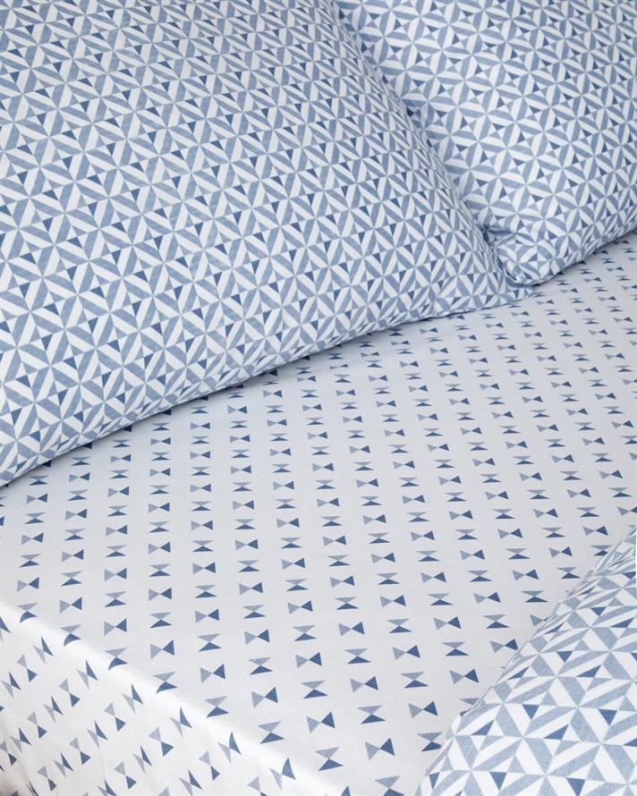 Symetra Kolay Ütülenir Çift Kişilik Çarşaflı Nevresim Takımı 200x220 cm Mavi