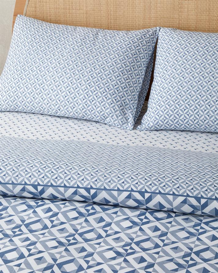 Symetra Kolay Ütülenir Çarşaflı Tek Kişilik Nevresim Takımı 160x220 cm Mavi