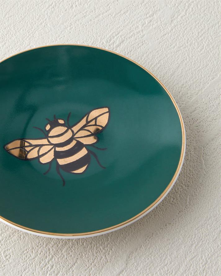 Talisman Bee Bone China Çerezlik 10 cm Yeşil