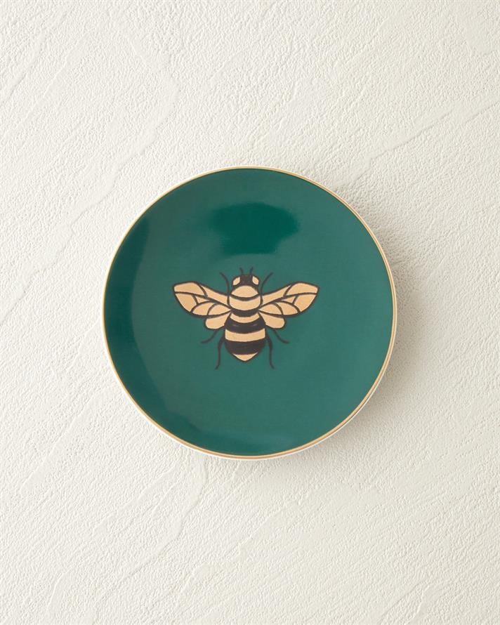 Talisman Bee Bone China Çerezlik 10 cm Yeşil