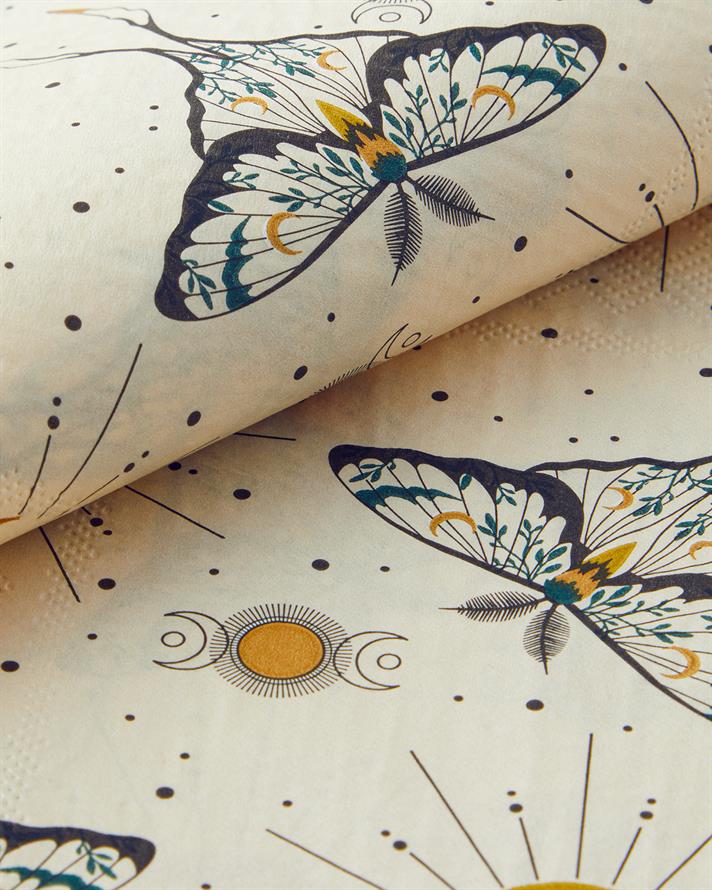 Talisman Butterfly 20li Kağıt Peçete 33x33 cm Siyah