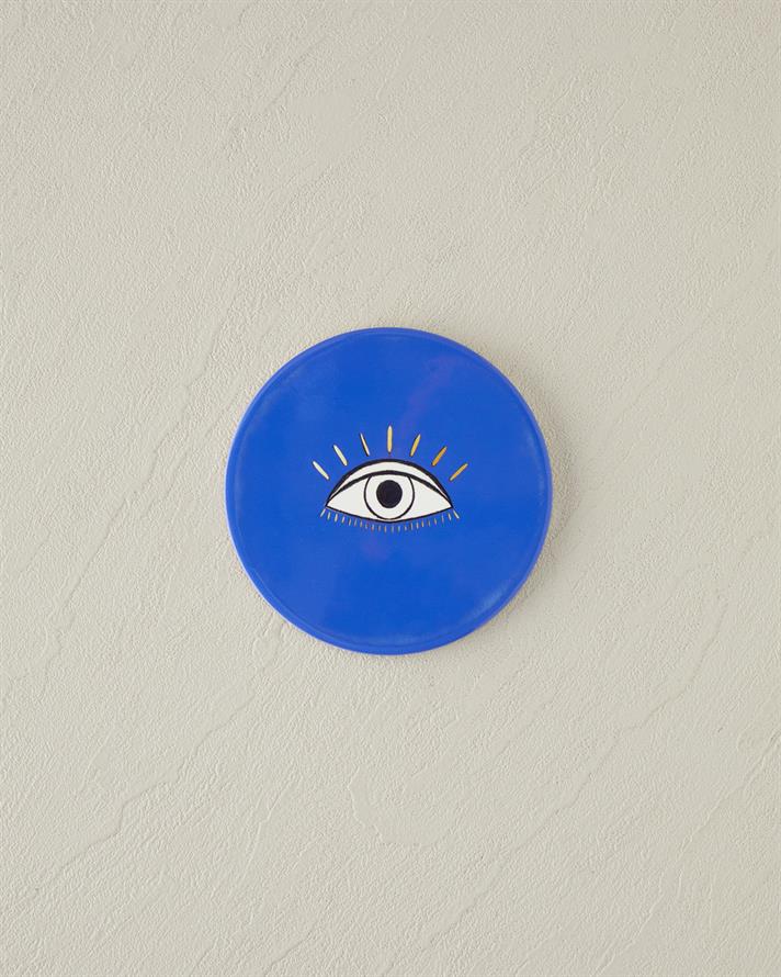 Talisman Eye Seramik Bardak Altlığı 11 cm Lacivert