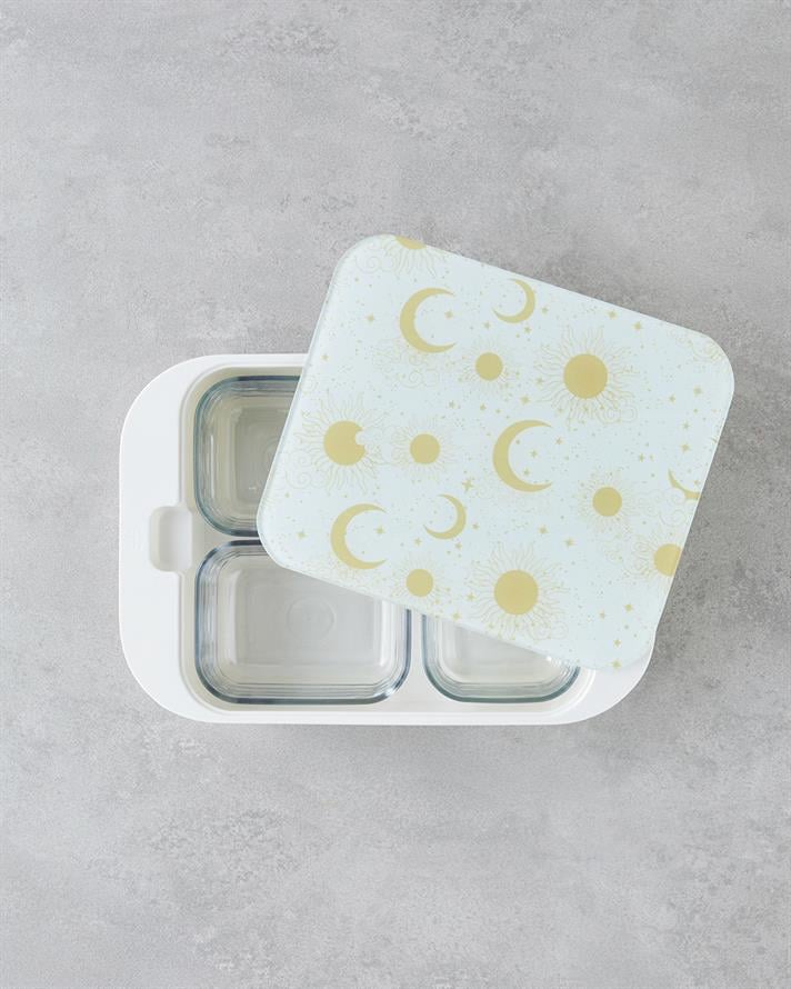 Talisman Galaxy Melamin 4lü Cam Kapaklı Kahvaltılık 30x21 cm Gold