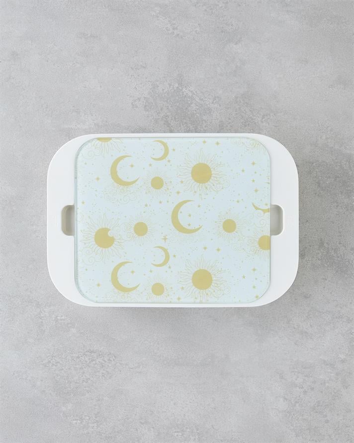 Talisman Galaxy Melamin 4lü Cam Kapaklı Kahvaltılık 30x21 cm Gold