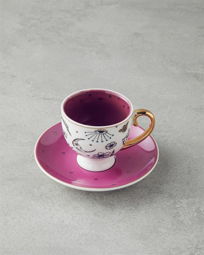 Talisman Magic New Bone China 4 Parça 2 Kişilik Kahve Fincan Takımı 100 ml Beyaz