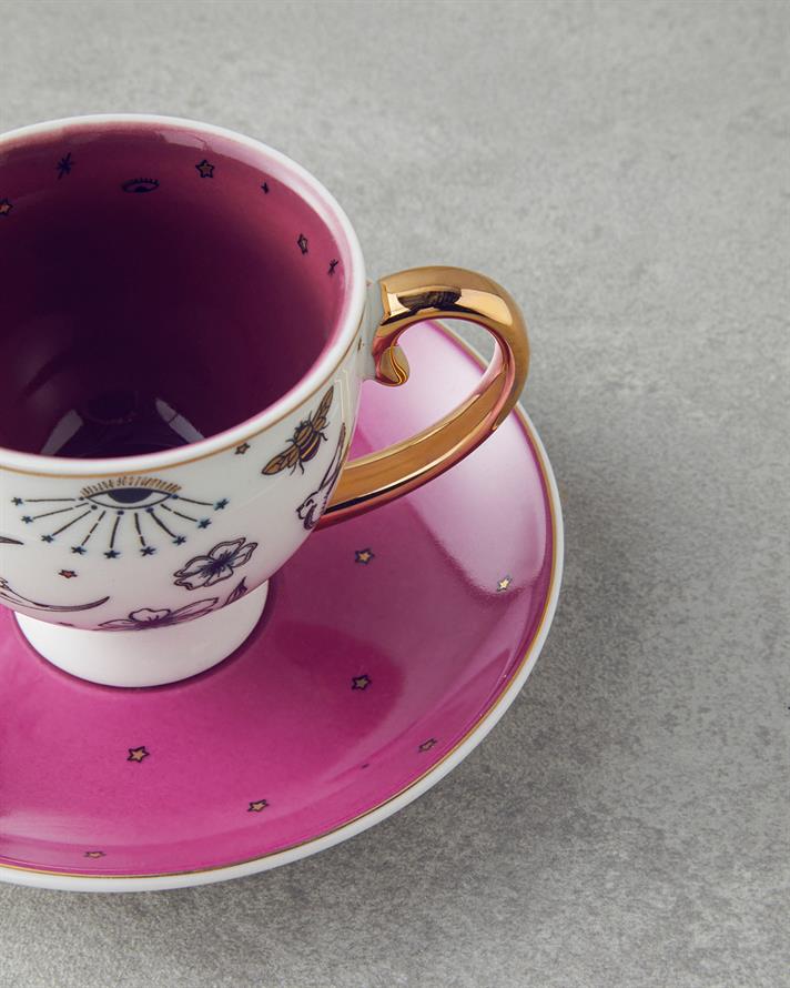 Talisman Magic New Bone China 4 Parça 2 Kişilik Kahve Fincan Takımı 100 ml Beyaz