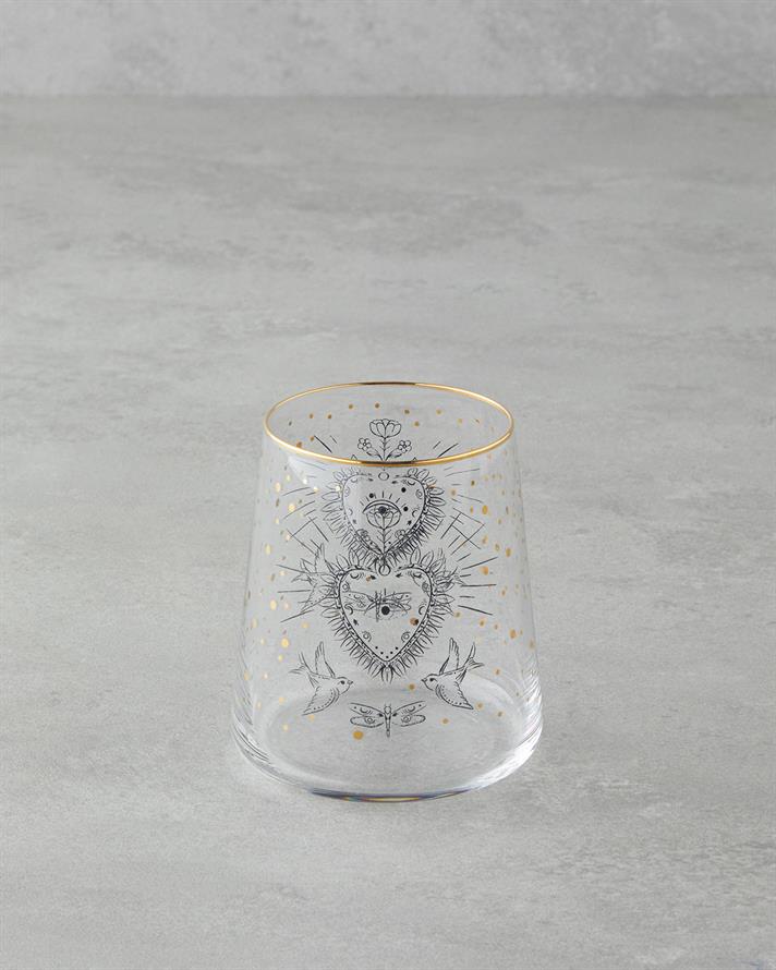 Talisman Magical Cam 2li Bardak 380 ml Şeffaf-Gold