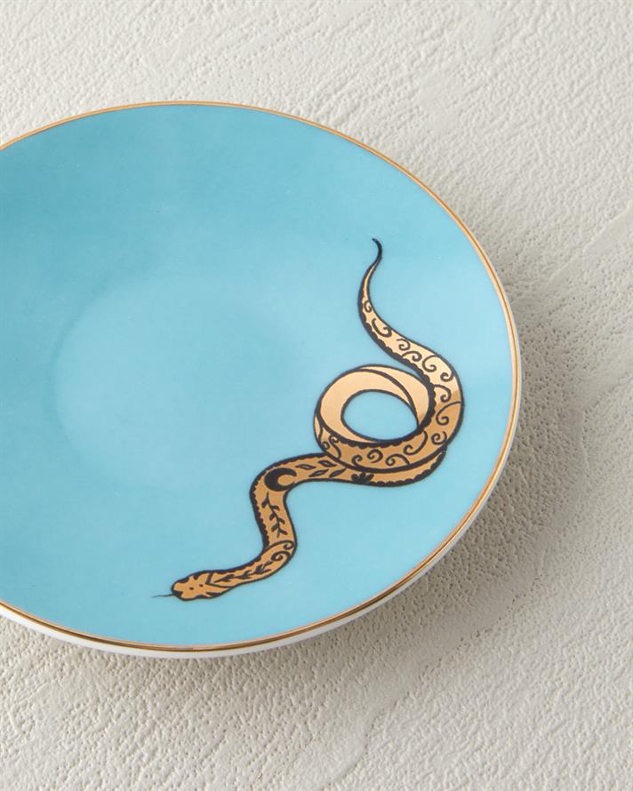Talisman Snake Bone China Çerezlik 10 cm Açık Mavi