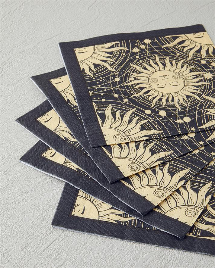 Talisman Sun 20li Kağıt Peçete 33x33 cm Siyah