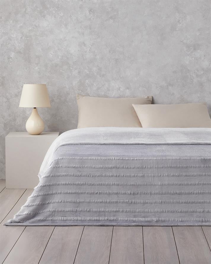 Tassel Dream Supersoft Tek Kişilik Battaniye 150x200 cm Gri