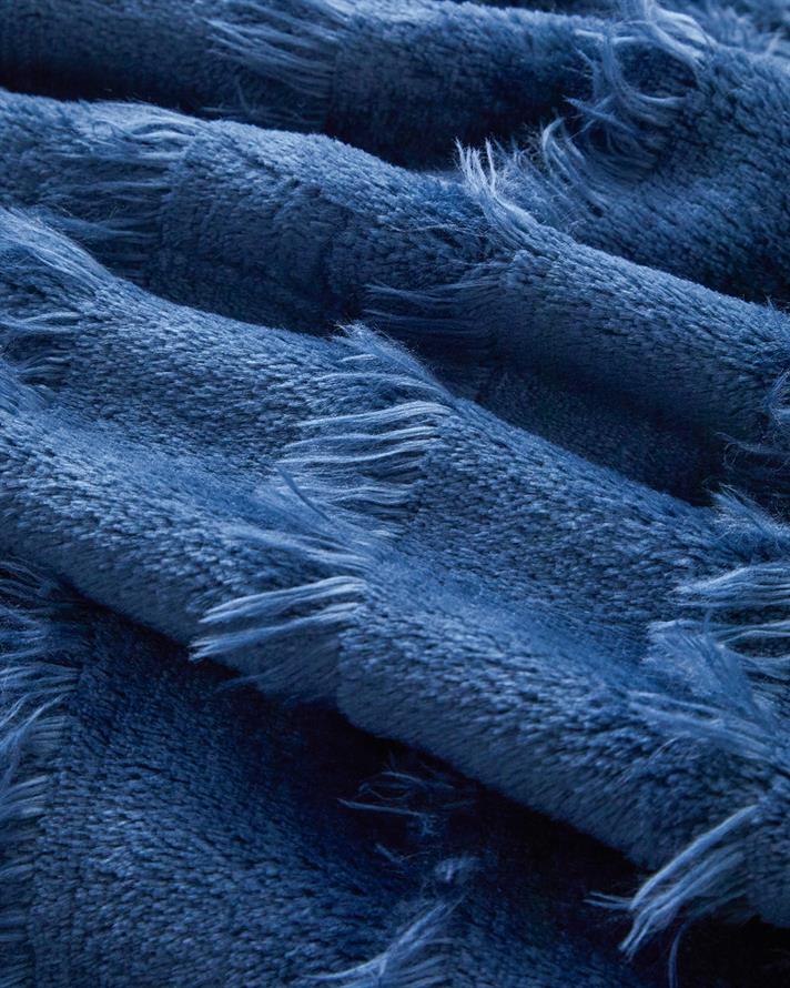 Tassel Dream Supersoft Tek Kişilik Battaniye 150x200 cm Lacivert