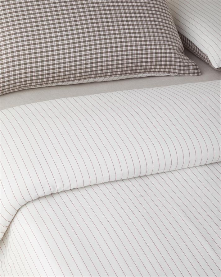 Tattersall İpliği Boyalı Tek Kişilik Nevresim Takımı 160x220 cm Kahverengi