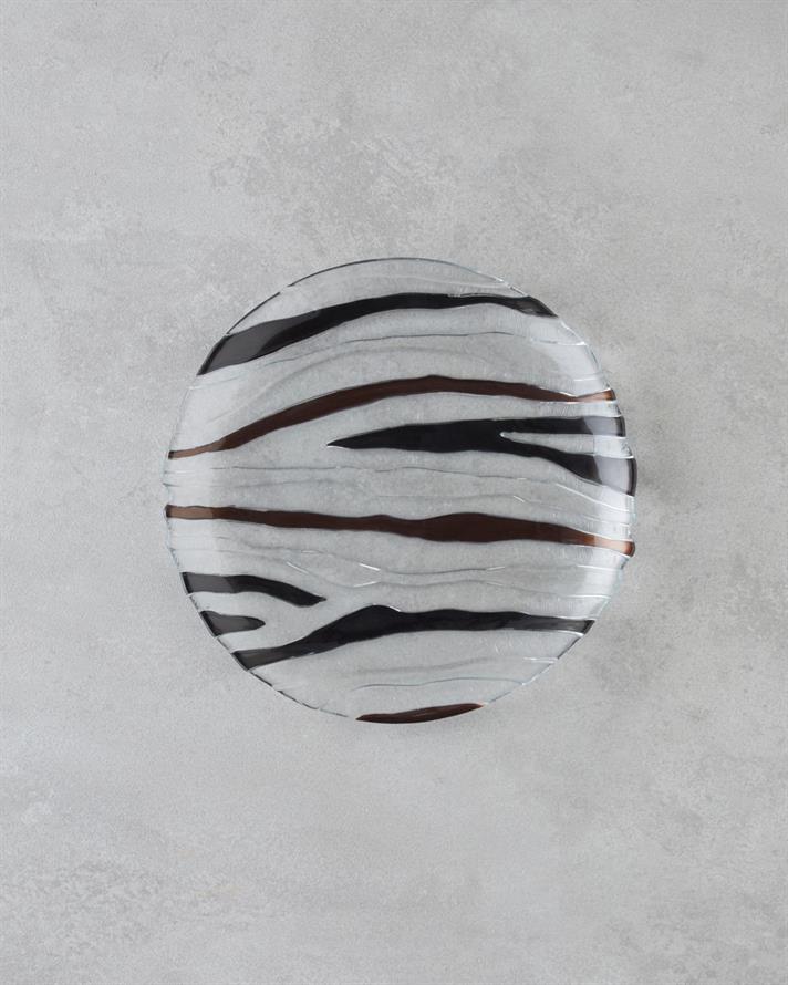 Terra Cam Pasta Tabağı 21 cm Kahverengi-Siyah