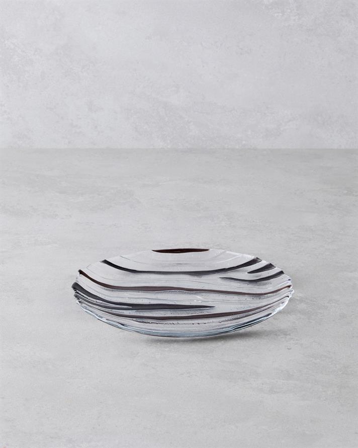 Terra Cam Pasta Tabağı 21 cm Kahverengi-Siyah