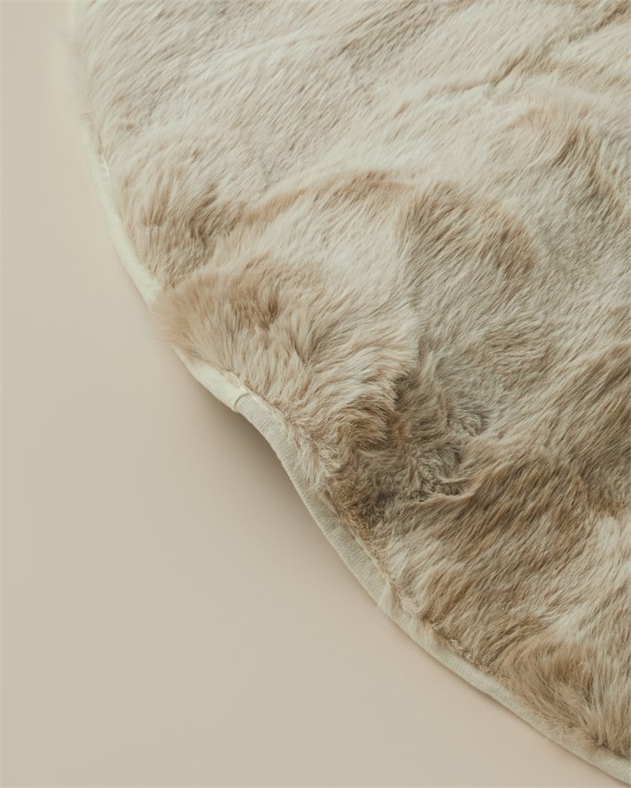 Terra Pelüş Halı 120 cm Bej