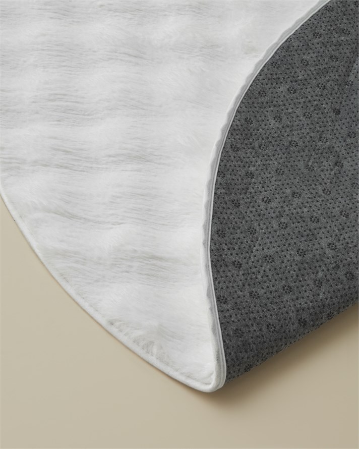 Terra Pelüş Halı 120 cm Beyaz