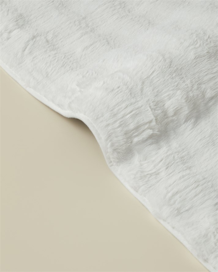 Terra Pelüş Halı 80x150 cm Beyaz