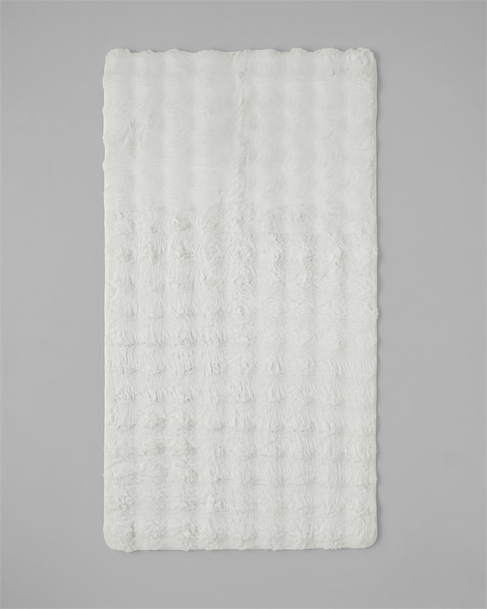 Terra Pelüş Halı 80x150 cm Beyaz