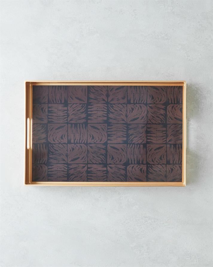 Terra PP Tepsi 40x26 cm Kahve – Gold