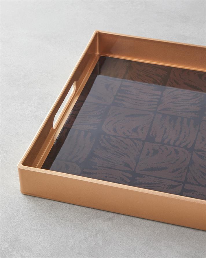 Terra PP Tepsi 40x26 cm Kahve – Gold