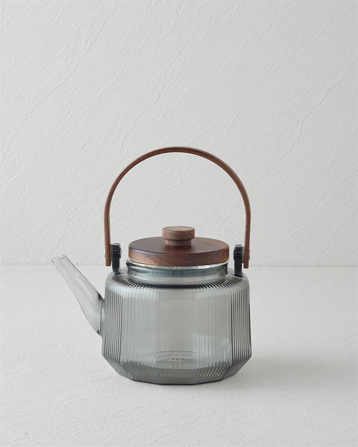 Tiara Borosilikat Cam Demlik 600 ml Gri