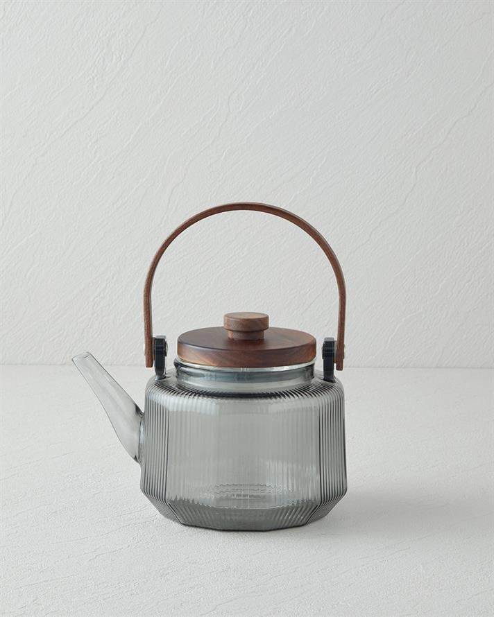 Tiara Borosilikat Cam Demlik 600 ml Gri