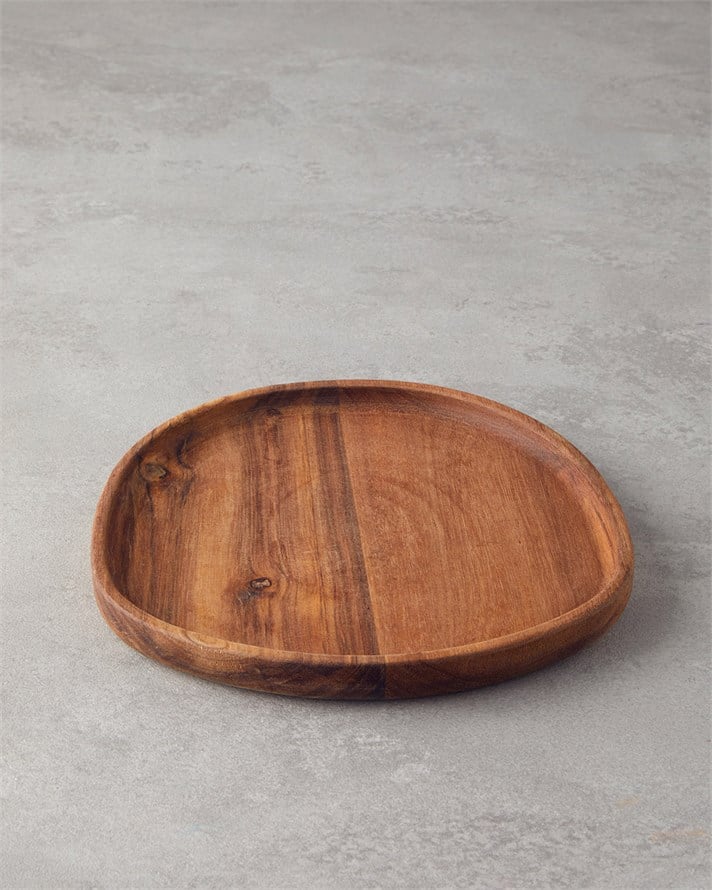 Timbered Akasya Sunumluk 20x2 cm Kahverengi